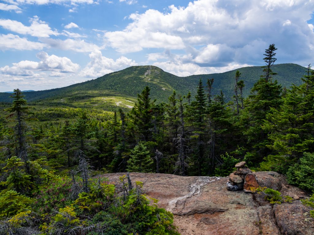 A view along the Appalachian trail in the Mahoosuc Range in Maine.