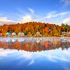 A beautiful shore line during fall in theAdirondacks, New York